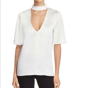 NWT PAIGE silk white chocker top  xs 2 4 6 Nord